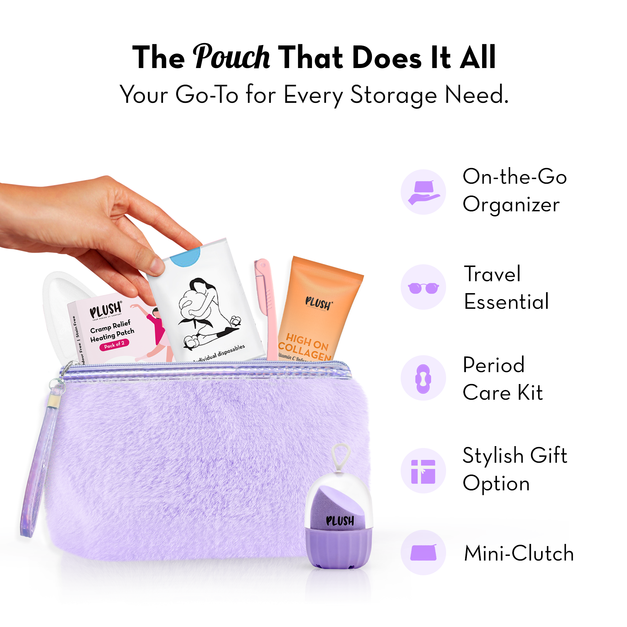 Purple Fur Pouch