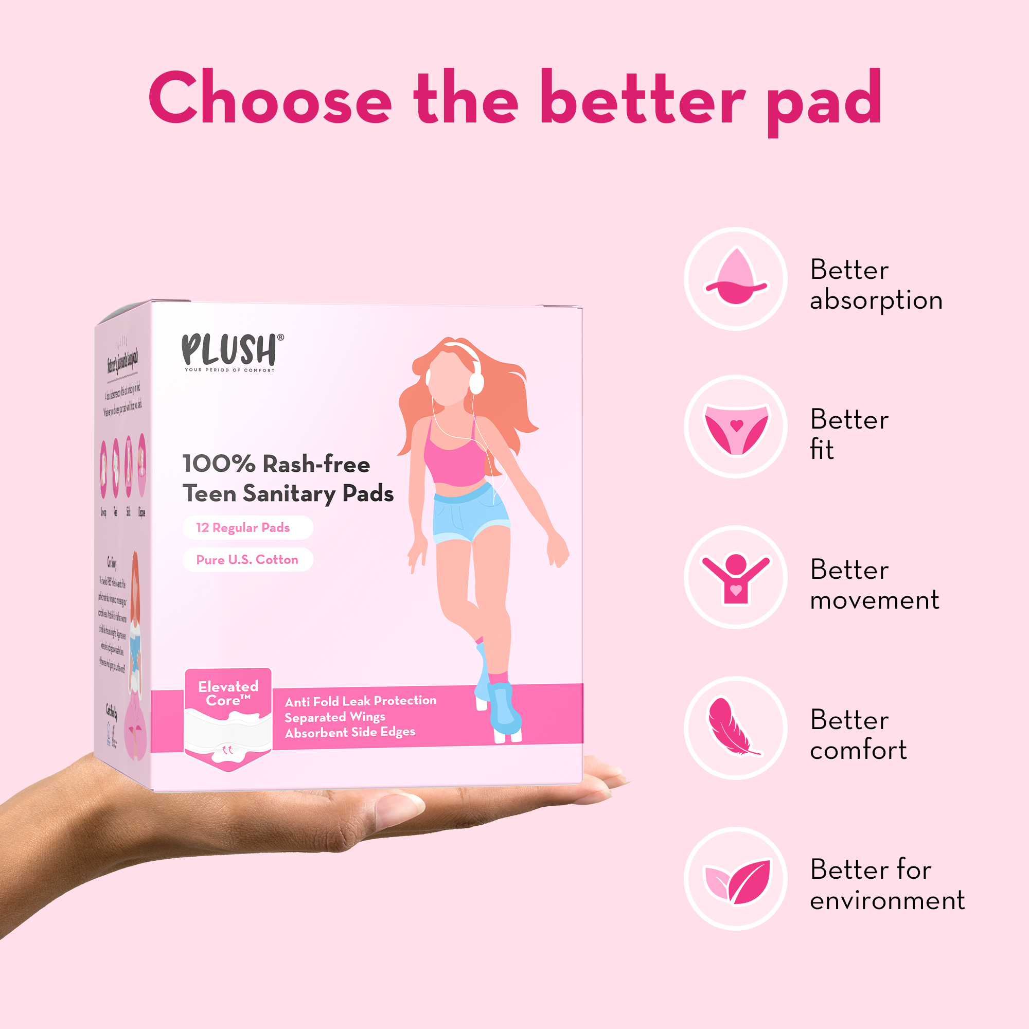 Herbalika - Sweet Teen Sanitary Pad With Free Pain Relief Patch